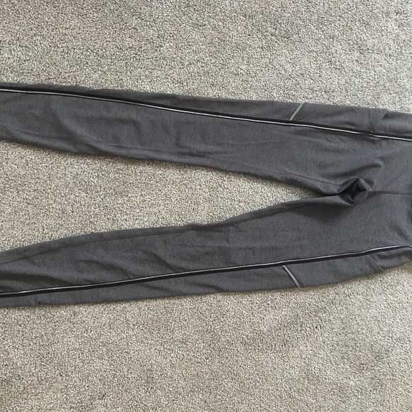 Lululemon Leggings. Grey with black pinstripes. - Picture 2 of 2